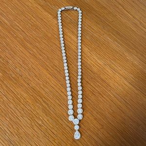 Silver Diamond Statement Necklace